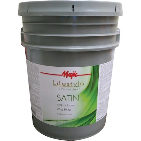 Majic Paints Wall Paint, Satin, Satin Medium Base, 5 gal Can 8-1822-5
